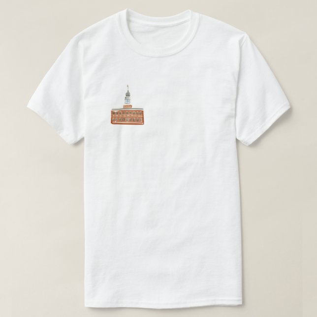 Philadelphia Independence Hall - Basic T - Shirt (Design vorne)