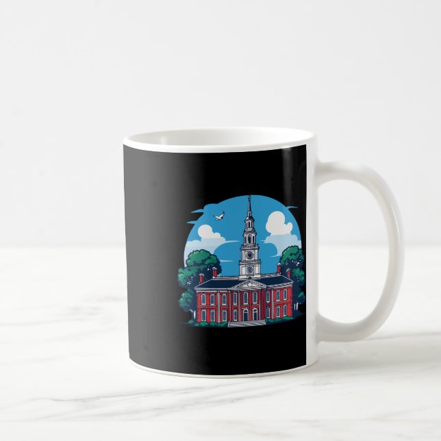 Philadelphia Independence Hall Souvenir Long Sleev Kaffeetasse (Rechts)