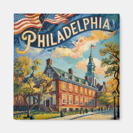 Philadelphia Independence Hall Van Gogh Gemälde Magnet