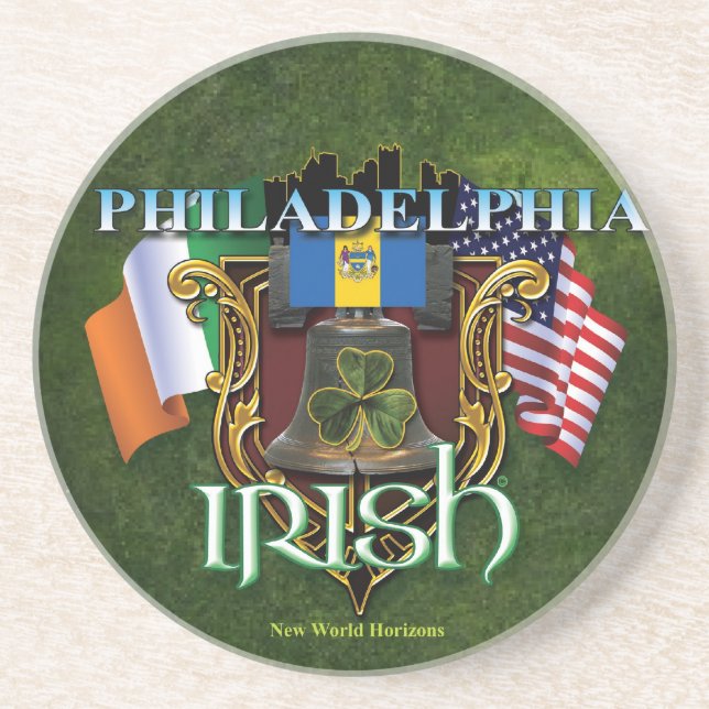 Philadelphia-Iren-Stolz Sandstein Untersetzer (Vorne)