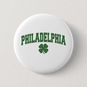 Philadelphia (irisches Kleeblatt) Button