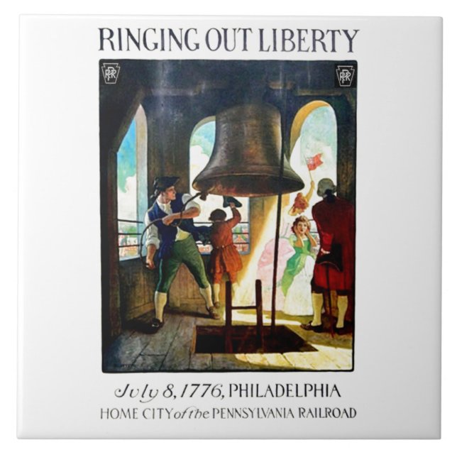 Philadelphia Liberty auf der Pennsylvania Bahn  Fliese (Vorderseite)