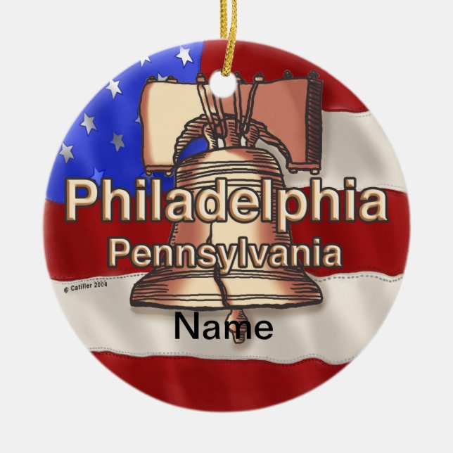Philadelphia Liberty Bell Keramik Ornament (Vorne)