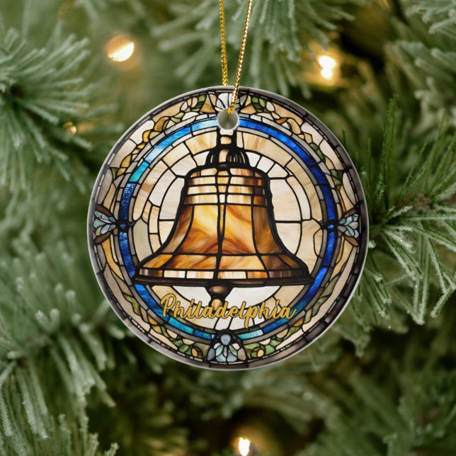 Philadelphia Liberty Bell Keramik Ornament (Baum)