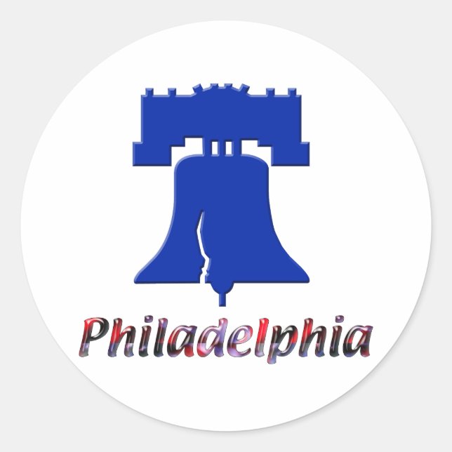 Philadelphia Liberty Bell Runder Aufkleber (Vorderseite)