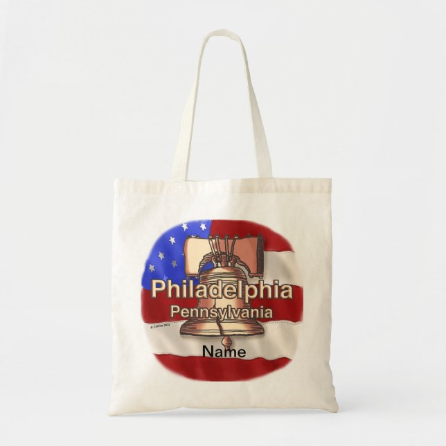 Philadelphia Liberty Bell Tote Bag Tragetasche (Vorne)