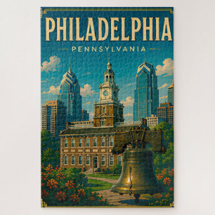 Philadelphia Liberty Bell und Skyline Puzzle