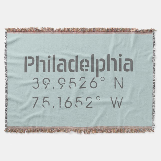 Philadelphia Longitude Latitude Decke (Vorderseite)