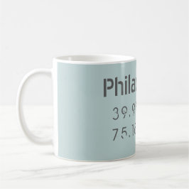 Philadelphia Longitude Latitude Tasse