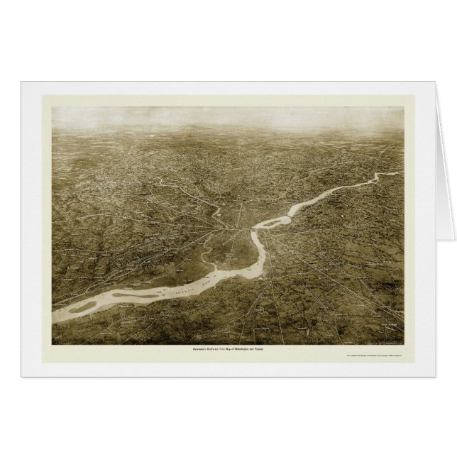 Philadelphia-Nähe, panoramische Karte PAs - 1926 (Vorderseite (Horizontal))