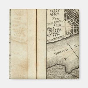 Philadelphia - New York Road Map Magnet