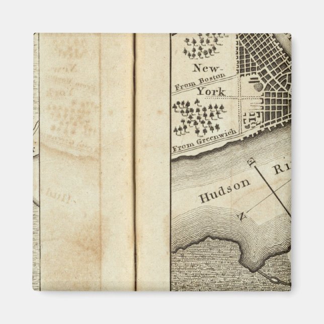 Philadelphia - New York Road Map Magnet (Vorne)