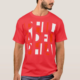 PHILADELPHIA ORANGE UND SCHWARZE WORTE ART PHILLY  T-Shirt