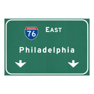 Philadelphia pa Interstate Highway Freeway Road: Fotodruck