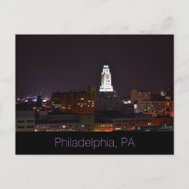 Philadelphia, PA Post Card Vollmond Postkarte
