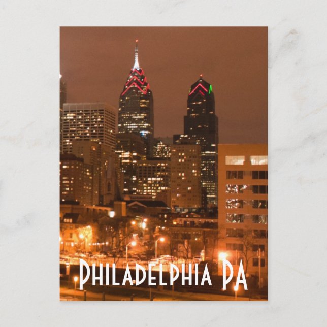 Philadelphia PA Postkarte (Vorderseite)