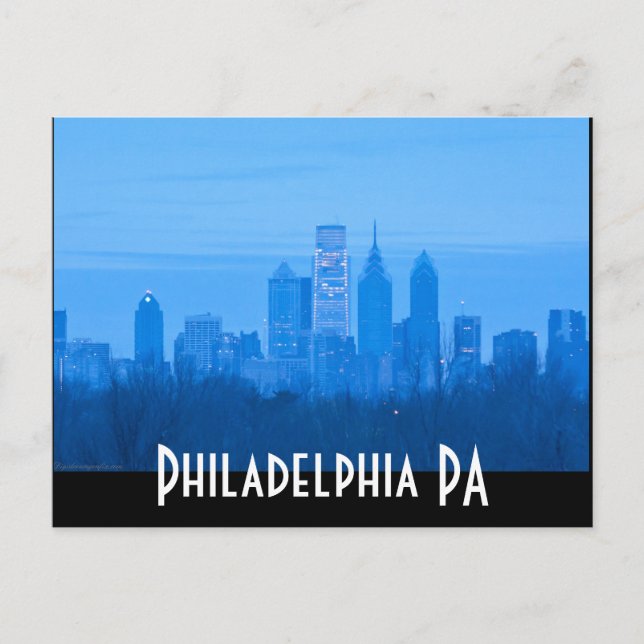 Philadelphia PA Postkarte (Vorderseite)