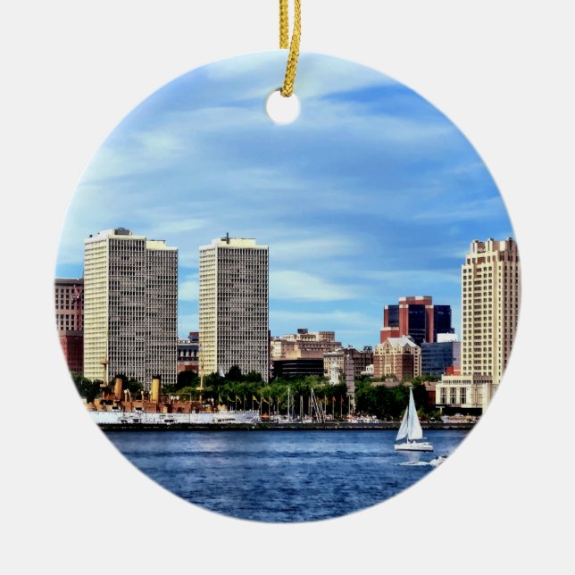 Philadelphia Pa Skyline Keramikornament (Vorne)