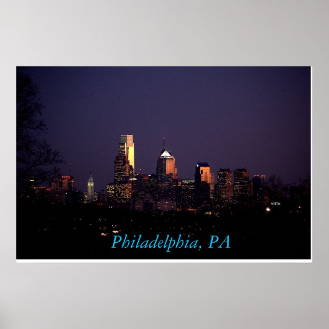 Philadelphia, PA-Skyline-Plakat Poster (Vorne)