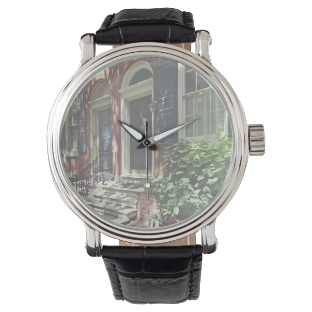 Philadelphia PA - Street in Society Hill Armbanduhr (Vorderseite)