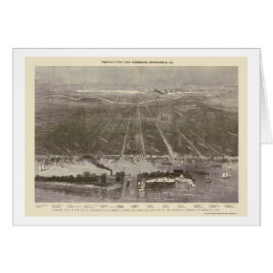 Philadelphia, panoramische Karte PAs - 1876