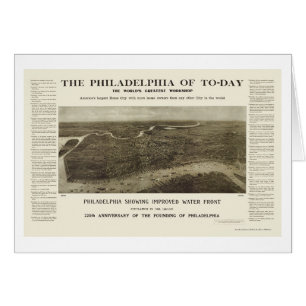 Philadelphia, panoramische Karte PAs - 1908