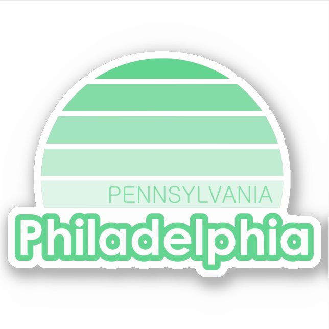 Philadelphia Pennsylvania Aufkleber (Vorderseite)