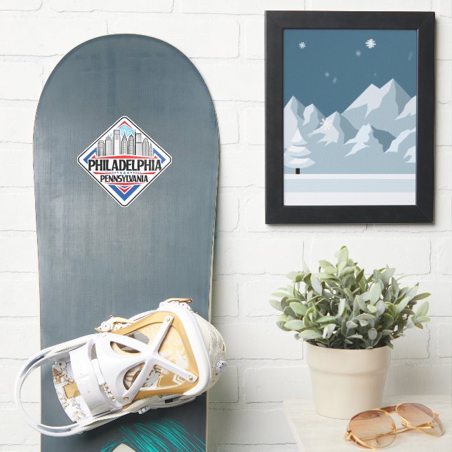 Philadelphia Pennsylvania Aufkleber (Snowboard)