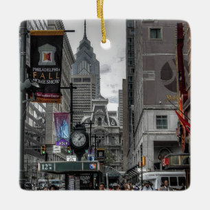 Philadelphia, Pennsylvania City Foto Keepake Keramikornament