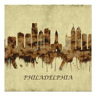 Philadelphia Pennsylvania Cityscape Poster