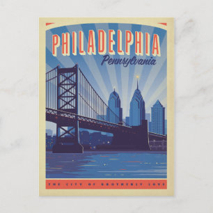 Philadelphia, Pennsylvania   Die Stadt der Brüderl Postkarte