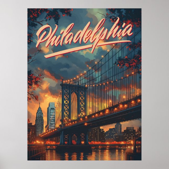 Philadelphia, Pennsylvania: Ein Vintages Poster (Vorne)
