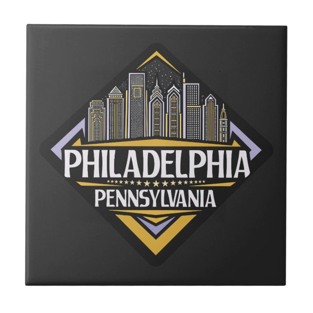 Philadelphia Pennsylvania Fliese (Vorderseite)