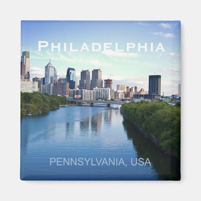 Philadelphia Pennsylvania Foto Souvenir Magnet (Vorne)
