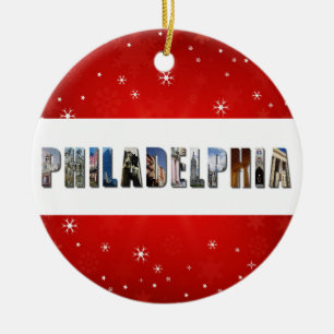 Philadelphia Pennsylvania Foto Weihnachten Keramik Ornament