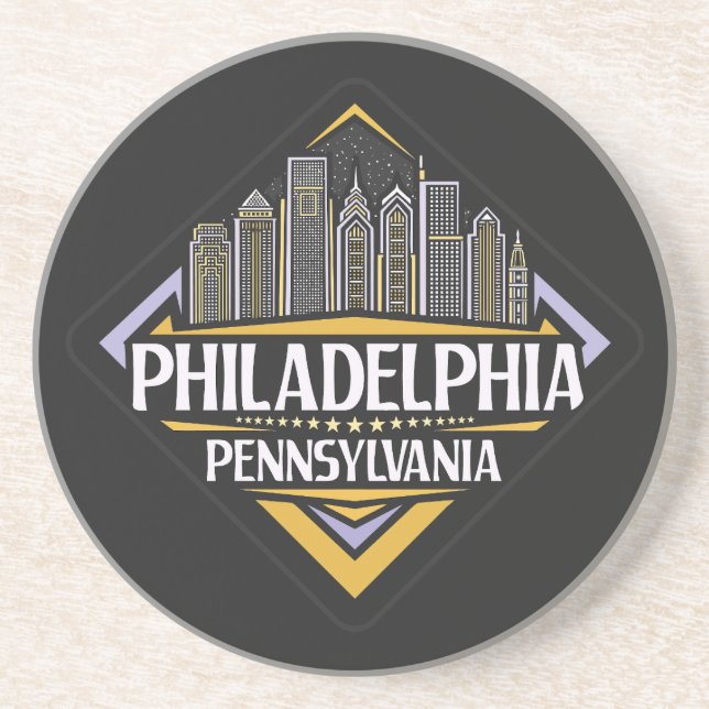 Philadelphia Pennsylvania Getränkeuntersetzer (Vorne)