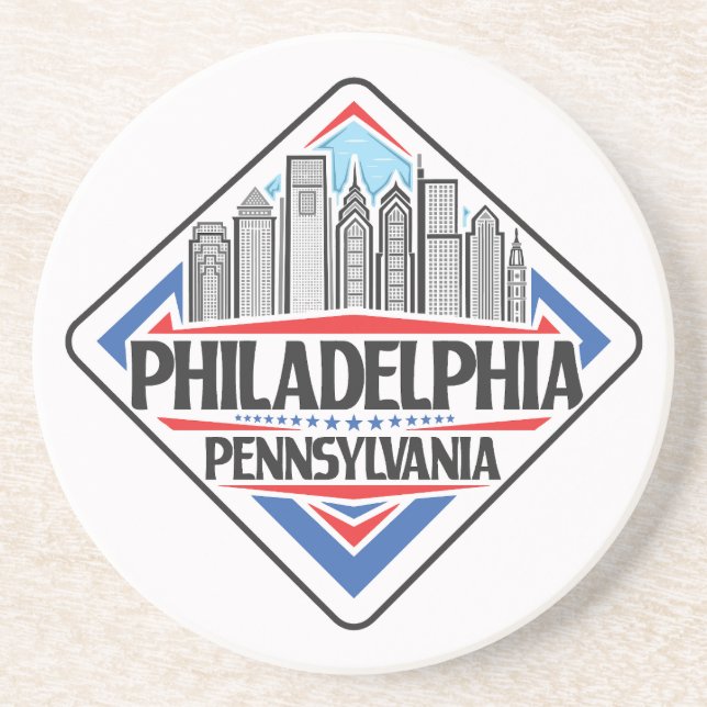 Philadelphia Pennsylvania Getränkeuntersetzer (Vorne)
