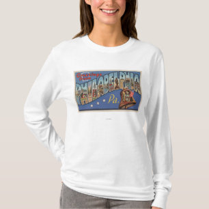 Philadelphia, Pennsylvania - großer Buchstabe T-Shirt