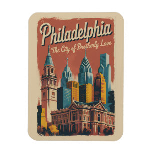 Philadelphia Pennsylvania Illustration Reise Kunst Magnet