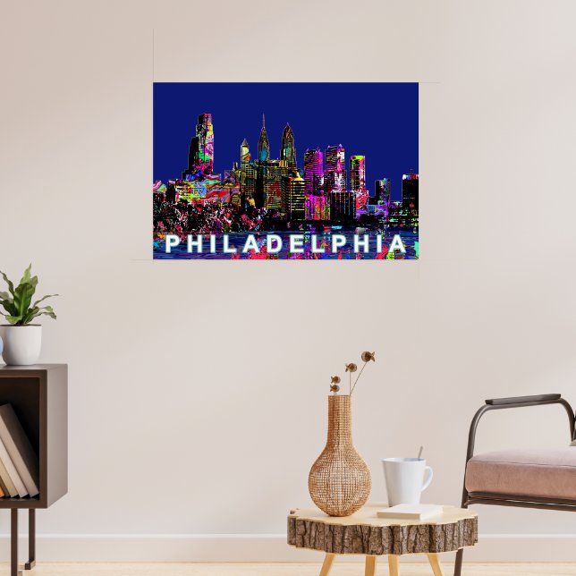 Philadelphia, Pennsylvania in Graffiti Poster (Wohnzimmer 3)