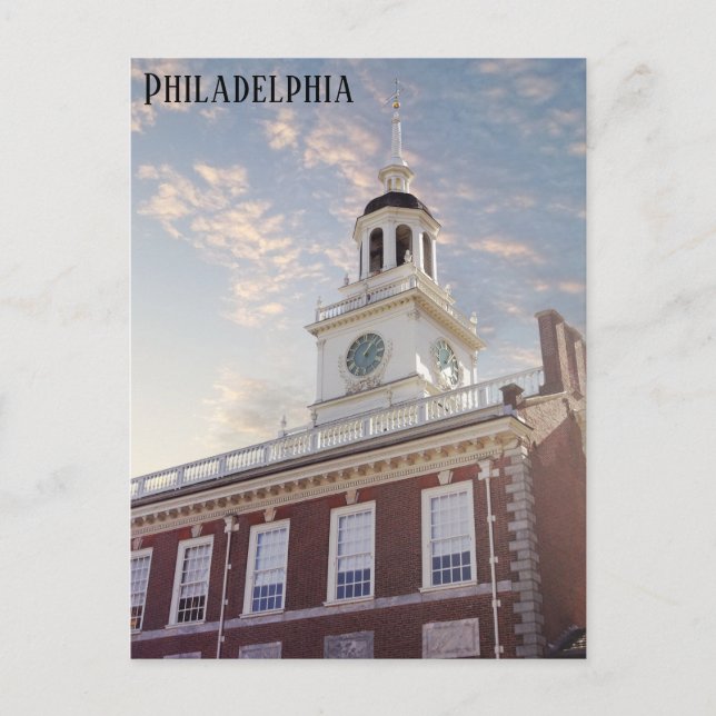 Philadelphia Pennsylvania Independence Hall Travel Postkarte (Vorderseite)