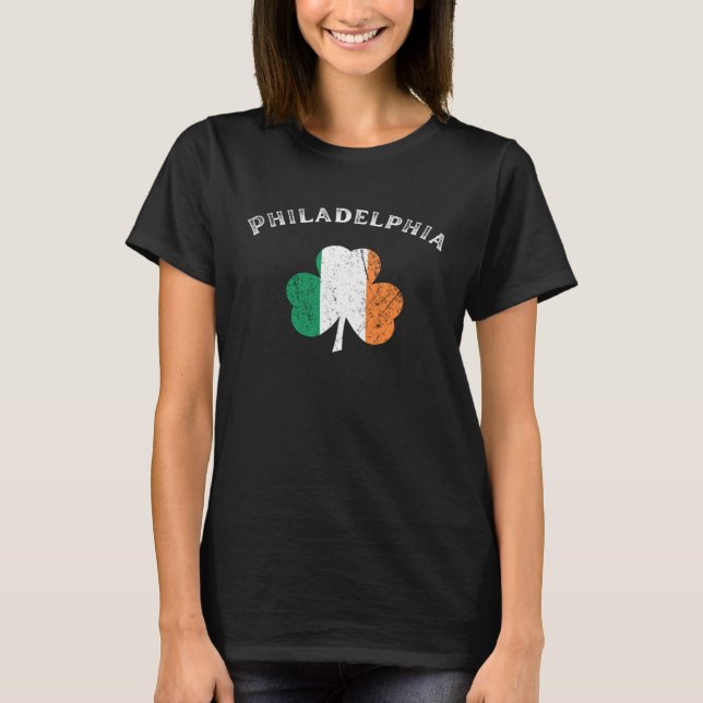 PHILADELPHIA PENNSYLVANIA Irish American Shamrock  T-Shirt (Vorderseite)