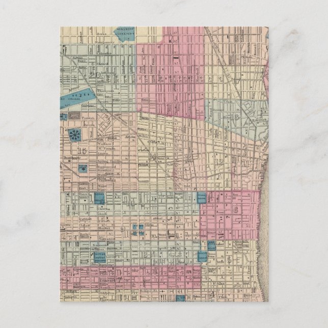 Philadelphia, Pennsylvania Karte (Vorderseite)