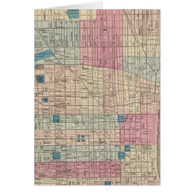 Philadelphia, Pennsylvania Karte (Vorne)