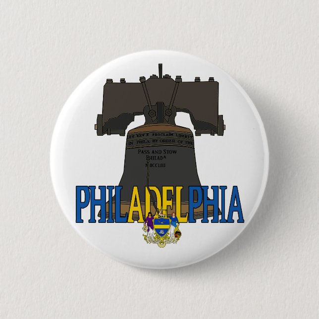 Philadelphia Pennsylvania Liberty Bell Button (Vorderseite)