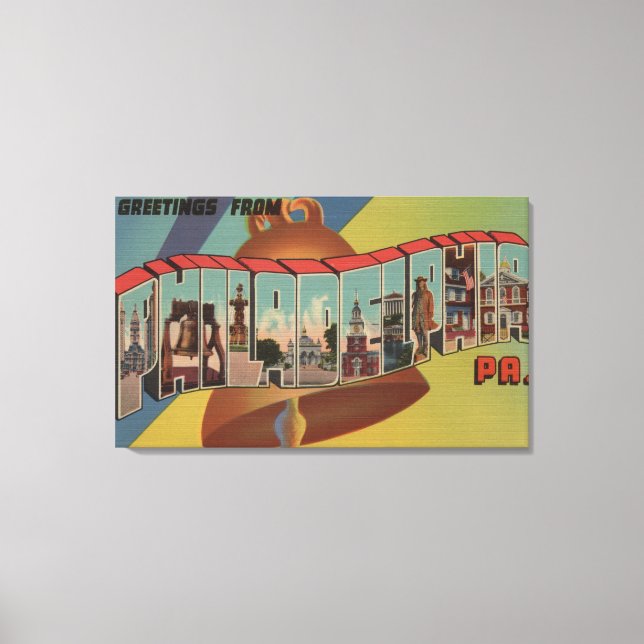 Philadelphia, Pennsylvania (Liberty Bell) Leinwanddruck (Vorderseite)