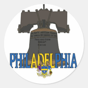 Philadelphia Pennsylvania Liberty Bell Runder Aufkleber