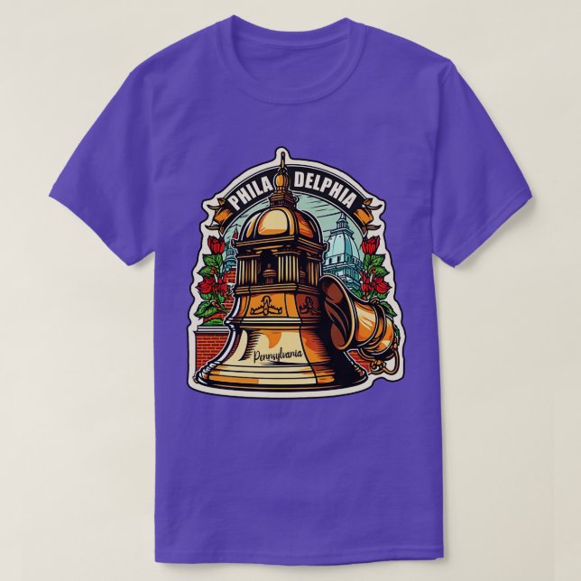 Philadelphia Pennsylvania Liberty Bell T-Shirt (Design vorne)