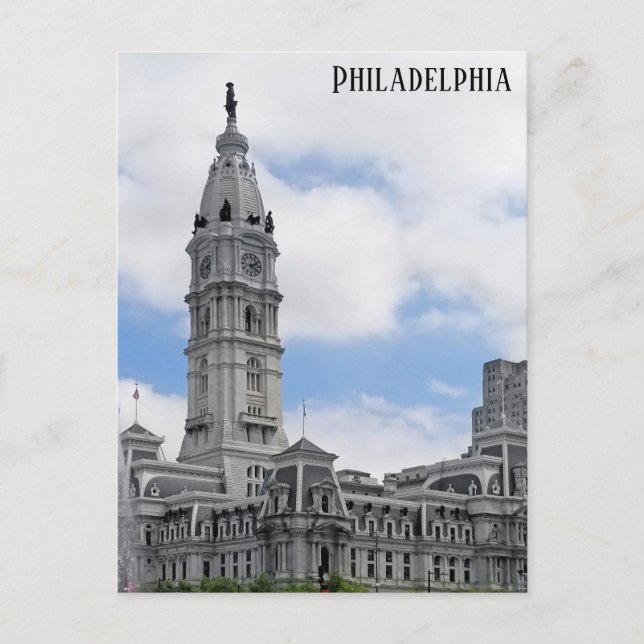 Philadelphia Pennsylvania Rathaus Foto Postkarte (Vorderseite)