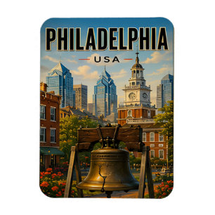 Philadelphia Pennsylvania Reise-Geschenk Magnet